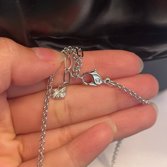 Pink Swarovski RARE crystal silver tone necklace - Picture 10 of 11